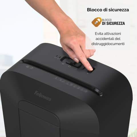 Distruggidocumenti uso personale LX45 - P-4 - 17 L - taglio a frammenti 4x37 mm Fellowes Powershred®nero - 4400501